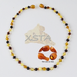 Teething necklace for baby new pop up clasp